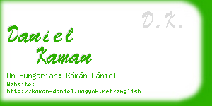 daniel kaman business card