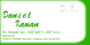 daniel kaman business card